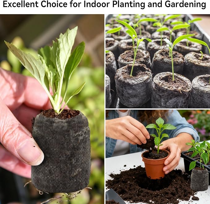Halatool 300 Pcs 30mm Peat Pellets Block Potting Soil for Seedlings, Compressed Garden Soil Seed Starter Nutrient Peat Pods for Starting Seeds, Planting Flowers, Vegetables, Herbs