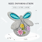 Solar Dragonfly Garden Decor with Cracked Glass Wings, Outdoor Resin Dragonfly Statue with Solar Light for Patio, Lawn, Yard Ornament Eco-Friendly Housewarming Gift for Women