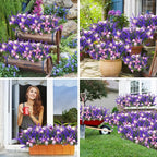 Solar Garden Lights Outdoor, 6 Pack Purple Lavender Solar Butterfly Lights Gardening Gifts for Women,Artificial Flowers Light Purple Halloween Garden Decor for Patio Yard Lawn Christmas