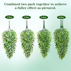 Waipfaru Artificial Hanging Ivy for Outdoors, Fake Hanging Plants, 4pcs Faux Ivy Pothos Vines Greenery for Wall Home Bedroom Living Aesthetic Kitchen Office Aesthetic Kitchen Indoor Outdoor Decor