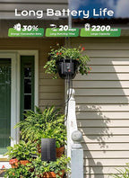 Solar Drip Irrigation System with USB Charging, 49FT Indoor Outdoor Plant Watering Devices for 15 Potted Plants, Automatic Watering System IP44 Waterproof 2200mAh for Garden Farm Greenhouse(Black)