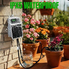 Solar Automatic Drip Irrigation System, Auto Self Watering Kit, Solar Powered Watering Device with Timer for Pots Plants, Indoor/Outdoor Irrigation System for Garden, Balcony & Patio Watering System