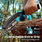 SEESII Chainsaw 6 Inch Mini Electric Chainsaw Cordless Battery Powered, 2026 Upgraded Hand Held Saw with 2x2000mAh Battery for Wood/Trees Trimming, Chain Saw Gift for Men Dad Husband Fathers Gardener