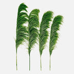 Green Pampas Grass Decor Tall for Floor Vase,Long Natural Pampas Grass, Large Dried Pompas Floral, Elegant Feather Flowers,Wedding Living Room Decorations (Natural Green, 4pcs 43.3"(110cm))
