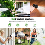 Garden Hose Metal 25FT, Stainless Steel Heavy Duty Water Hose With 10 Function Nozzle, No-Kink, Tough & Flexible, Sturdy and Lightweight, Rust Proof for Yard, Outdoor, RV