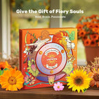 Lush&Dew Gardening Gifts for Women Men, Zodiac Garden Seed Bank, 12 Varieties Non-GMO Heirloom Vegetables Flower Seeds, Hand Craft Storage Box with Moon Calendar for Fire Signs, USDA Zone 3-11