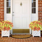 AmyHomie 16 Bundles Artificial Flowers for Outdoor Outside Summer Fall Decoration UV Resistant Faux Flowers No Fade Fake Plastic Plants Garden Porch Window Box Decorating