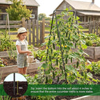 2 Pack Cucumber Trellis, 59" High Foldable A-Frame Garden Trellis for Raised Bed Garden Grow Support with Plant Support Clips Ties for Cucumber,Tomato, Climbing Plants and Flowers