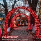 JMEXSUSS 150 LED Red Christmas Lights Indoor Outdoor Waterproof, Connectable 59 Ft Red String Lights Plug in, 8 Modes Twinkle Fairy Light for Bedroom Patio Party Tree Holiday Decor