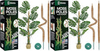 4 Pack 48'' Bendable Moss Pole Monstera Plant Support for Climbing Indoor Plants - Stakes for Potted Climbers - Tall Sticks Indoor Trellis for Houseplants - Accessories for Monstera Pot