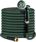 Relxitl Garden Hose 50 FT, Heavy Duty Water Hose with Aluminum Fittings, Puncture Proof All-weather, Ultra-Lightweight and Flexible, Watering and Cleaning for Outdoor