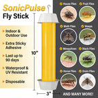 Sticky Fly Traps Indoor Outdoor 6 Pack, Super Sticky Hanging Hook Non-Toxic Fruit Fly Traps for Wasps Insects Moths Mosquitoes Fruit Flies Spiders Fleas Bugs and Gnats,Family and Pet Safe