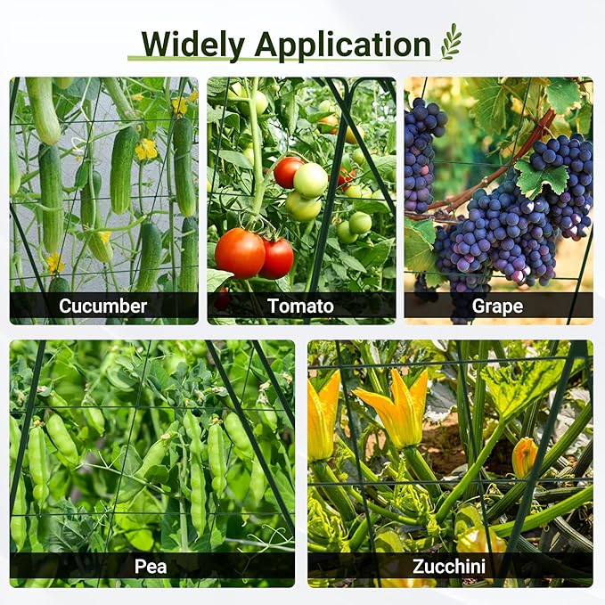 Cucumber Trellis for Garden - 4 Pack, 48" L x 16" W Garden Trellis for Climbing Plants Outdoor with Support Structures, A Frame Trellis for Climbing Vegetables Peas, Vine, Bean