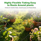 1/4 Inch Blank Drip Irrigation Tubing, 60FT Distribution Hose for Garden, Greenhouse & Raised Beds, Flexible UV-Resistant Watering Line for Drip Irrigation Systems