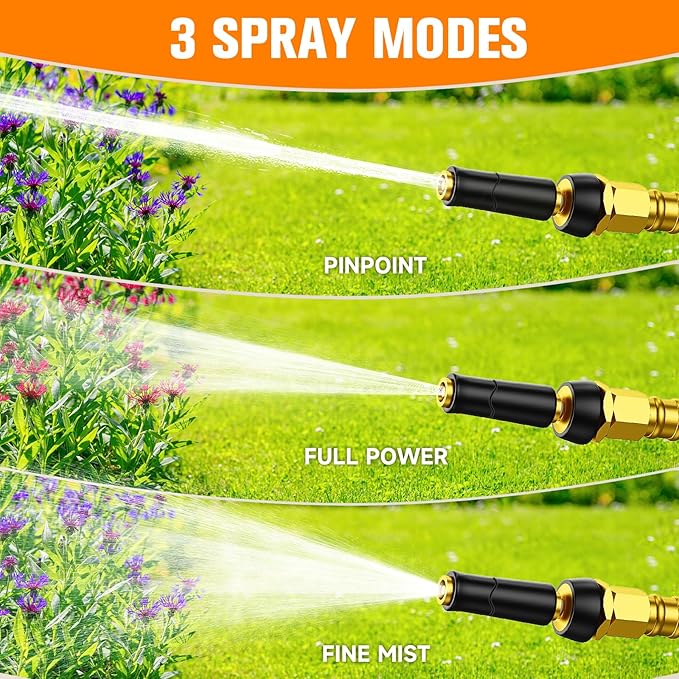 Metal Garden Hose 125 FT - 304 Stainless Steel Water Hose 125 FT - Expandable Short Flexible Garden Hose,no Kink Explosion, no Bite