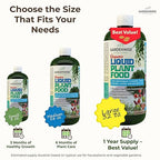 Organic Liquid Plant Food for Indoor Houseplants – All Purpose Fertilizer for Potted Plants, Vegetables, Succulents, Orchids, Roses – Miracle Growth with Mycorrhizae (32 oz)