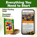 HOME GROWN Pansy Swiss Giants Mix - 1,500 Flower Seeds (2.13g) - Fall Planting Pansies Seed - Edible Viola Seeds - Cold Hardy Annuals for Containers & Outdoor Gardens (Viola × wittrockiana)