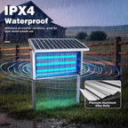 Powerful Large Solar Bug Zapper Outdoor for 1/2 Acre, Poartable Rechargeable Mosquito Zapper with High Powered, Cordless Solar Fly Zapper for Patio Garden Backyard Farm Pest Control