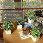 GREENTIME 4 Pack Fake Plants in White Pot Small Artificial Eucalyptus Potted Plant Wheat Grass Mini Faux Greenery for Home Decor Indoor Office Table Room Farmhouse Bathroom Decorations