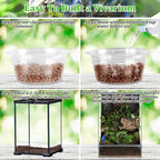 Riare 10LBS Expanded Clay Balls Terrarium Substrate for Reptiles - 100% Organic Lightweight Clay Pebbles Substrate Frogs False Bottom Substrate, Bioactive Terrarium Substrate for Drainage and Moisture