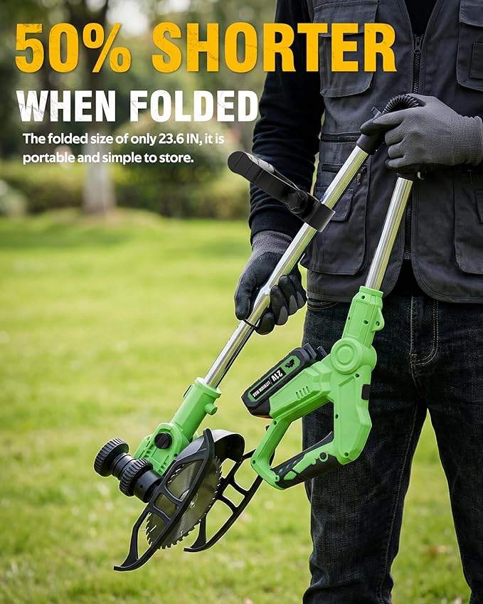 3 in 1 Cordless Weed Wacker, 21V Battery Powered Weed Eater & Brush Cutter, Electric Grass Trimmer/Edger Lawn Tool, 19000RPM Motor, 2 x 2.0Ah Batteries and Charger Included, Eco Friendly Grass Cutter