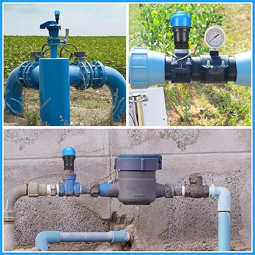 Threlaco 2 Pack Air Release Valve Air and Vacuum Relief Male Thread Bleeder Valve Vent Irrigation Water Saving System for Agricultural Drip Systems (1 Inches)