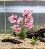 M2cbridge Fish Tank Plastic Soft Grass Artificial Betta Water Plants Decoration Goldfish Hide 2pcs (Light Purple)