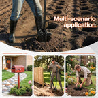AugFir Steel Post Hole Digger, Durable Hole Digger with Metal Handle, Posthole Digger for Digging Fence or Post, Mailbox, Gardening and Planting