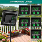 Biling Solar Powered Automatic Drip Irrigation System, 6 Modes Smart Watering Kit with 2200mAh Battery & Low Water Alarm, for 15 Potted Plants in Garden, Greenhouse, Patio