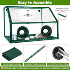 Meonum Mushroom Grow Tent and LED Growing Light Kit, 30 x 20 x 20 Inch Portable Large Still Air Box, Mycology Mushroom Growing Kit, Indoor Propagation Stations with 48 LED Mushroom Grow Lamp (Green)