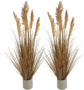 47" Artificial Grass Plants (4ft, 2 Pack) - Artificial Faux Plants Featuring Tall Grass, Fake Grass, Yellow Home Decor for Indoor Floor Plant Display（Yellow）