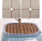 3 Pcs Plant Pot Cover Plant Protector from Animal 11.8" Plant Pot Grid with Center Cutout Cuttable Flower Cover Soil Protectors