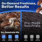 Surfin' Spores CVG Mushroom Substrate | Dry Bulk Substrate for Mushroom Growing | Makes 40 lbs of Pasteurized Substrate | Perfect for Monotub Grows | Coco Coir, Vermiculite, Gypsum