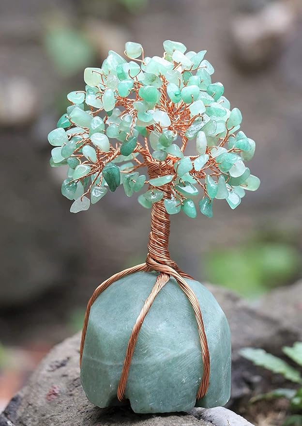 Crocon® Green Aventurine Crystal Tree, Birthday Gifts for Women, Men & Friends, Green Aventurine Stone Base Tree of Life Decor for House, Sister Gift, Birthday Gifts for Mom & Dad, House Warming Gift