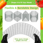 10 Pack Round Plant Protector from Animals – 30pcs 12" × 12" Metal Wire Mesh Garden Plant Cages Wire Plant Covers Pre-Bent Metal Mesh for Seedling Raised Bed Garden Protection for Vegetables Flower
