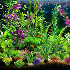 Promising Large Aquarium Decor Plastic Plants-Colorful Water Grass for Fish Tank, Green Fish Tank Artificial Plants Kit -Fish Tank Care Water Plants Accessories（22pcs）