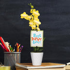 Green Circle Growers 3" Petite Yellow Orchid in Evi White Planter, Live Plant – Best Teacher Ever