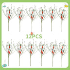Easter Decorations 12 PCS Artificial Easter Stems with Carrots and Colorful Berries Easter Picks Berry Stems for Living Room Centerpieces Home Vase Decor and Easter Celebrations