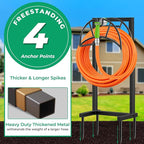 TomCare Garden Hose Holder Heavy Duty Water Hose Holder Holds 160 FT Hoses Freestanding Hose Reel Outdoor Hoses Storage Hanger for Outside Yard