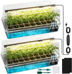 72 Cells Seed Starter Tray Self Watering, Seed Starter Kit with Grow Light, Full Spectrum with 5 Dimmable Brightness & Timer, Indoor Plant Grow Tray for Beginners & Seasoned Gardeners, Gardening Gifts