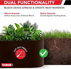 TABOR TOOLS 40 Ft Terrace Board, 5 Inch High, 0.04" Inch Thin, Landscape Edging Coil, Grass Barrier, Bender Board, Garden Liner, ES22. (Brown)