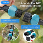2026 Flat Soaker Hose 200 ft (50ft 4Packs) with Stake for Garden, Linkable Drip Hose Diy Automates Garden Irrigation System Saving 90% Water, Dual-layer Leak-free Design Water Hose with Holes