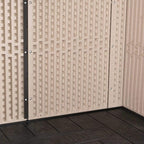 Lifetime Vertical Storage Shed, Desert Sand, Resin Outdoor Tool Shed with Lockable Doors and Weather-Resistant Panels
