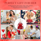 Gifts for Mom Mothers Day Birthday Gifts for Women Preserved Rose Forever Flower in Glass Angel Figurines Fresh Flowers for Delivery Anniversary Real Colorful Roses for Grandma Her Wife from Daughter