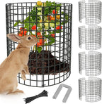 UNIFAMILY 12 Pcs Plant Protectors from Animals, 16x12IN Metal Plant Cage to Keep Animals Out, 4 Pack Garden Protector Cage from Deer, Garden Protection for Vegetables Chicken Wire Cage for Plants