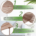 Newtay 2 Pcs Plant Pot Grid Soil Protector Covers Cuttable Flower Protector from Animals Cat Squirrel Digging Stopper Plant Pot Cover with Stake for Indoor Outdoor Gardening (20.5 +11.8 Inch,Brown)