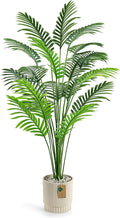 Der Rose 44'' Artificial Palm Tree Large Fake Tropical Faux Plants Indoor and Outdoor Tall for Home Bathroom Porch Outside Patio Decor (Light Beige Pot)