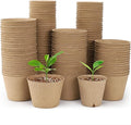 Bluepro 120 Packs 3.15 Inch + 4 Inch Peat Pots, Biodegradable Pots for Seedlings with Drainage Holes, Herb Seed Starter