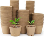 Bluepro 120 Packs 3.15 Inch + 4 Inch Peat Pots, Biodegradable Pots for Seedlings with Drainage Holes, Herb Seed Starter