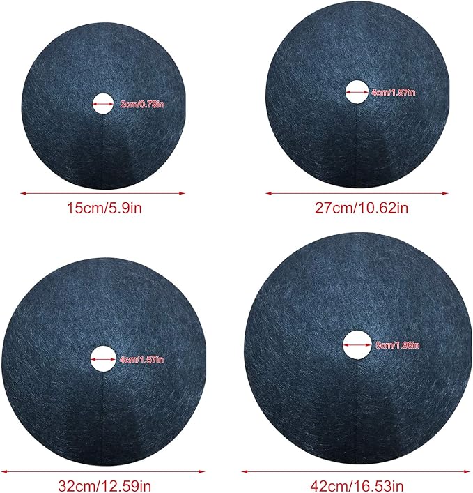 12Pcs Tree Protection Weed Mats, Tree Protection Weed Block Mulch, Weed Barrier Mat Tree Mat, Round Weed Barrier Plant Cover, Weed Mats Covering Ring for Indoor Outdoor Gardens(32cm)